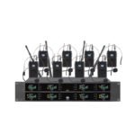 Configuration du système de microphone sans fil sans fil YH-5020 professionnel à 8 canaux
