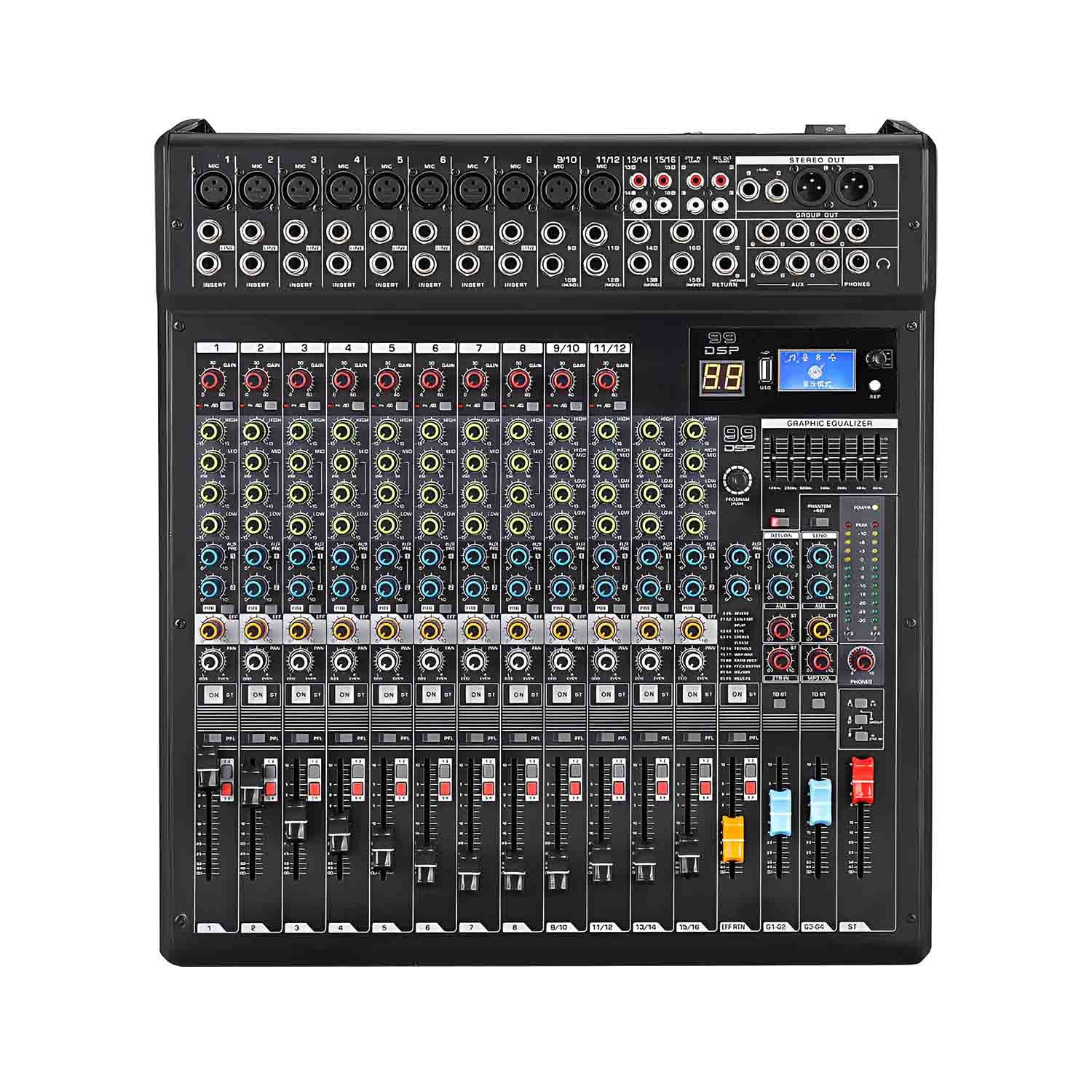 LX1606 16 Channel Professional Mixer