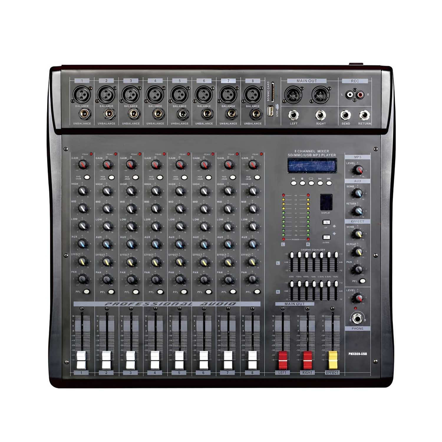 PMX808 8 Channel Powered Mixer
