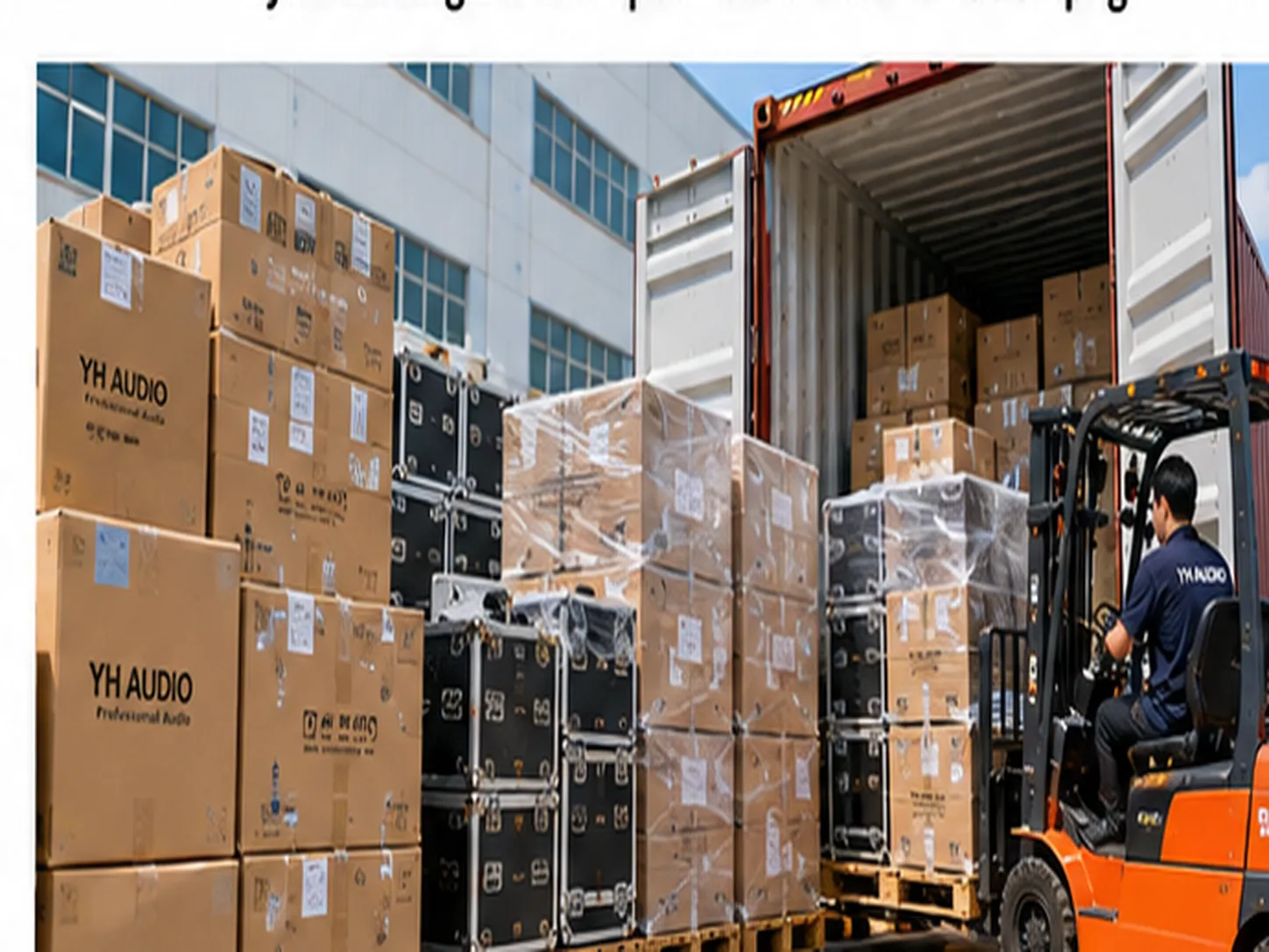 Professional audio order consolidation and shipment preparation in China